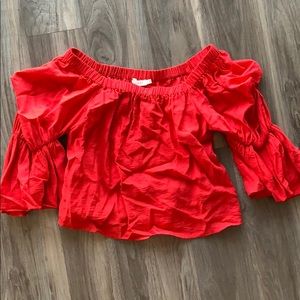 Off The Shoulder Red Top from Lush